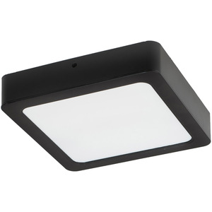 Lacey IP44 Integrated LED Square Flush Recessed Bathroom Ceiling Light - Black by ValueLights