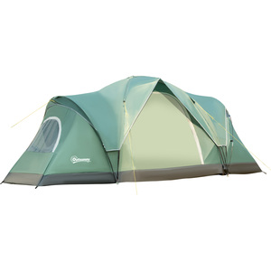 Outsunny Dome Camping Tent 5 to 6 Man - Green by Outsunny