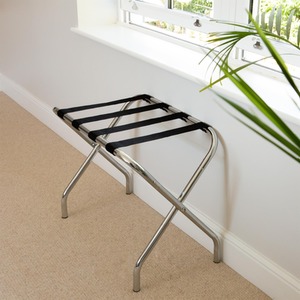 Folding Metal Luggage Rack - Chrome / 1 by Harbour Housewares