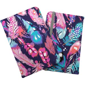 Beautiful Colourful Feathers Passport Cover - Blue by Warren Reed - Designer