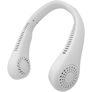 Rechargeable Portable Neck Fan - White by BREEZE IT
