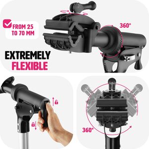 Bike Repair Stand Tristan - Folding, Height-Adjustable, Suitable For E-Bikes - Black by tectake