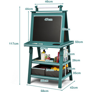 Kids Art Easel - Blue by Costway