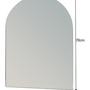 Hampton Large Arched Frameless Bathroom Mirror - Silver by Showerdrape