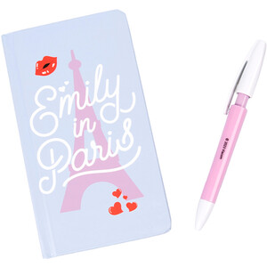 Emily in Paris Slim Notebook and Pen Set - Blue