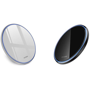 Ultra-Thin Round Wireless Charger - Black