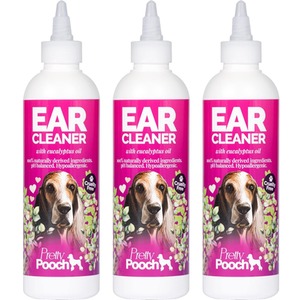Dog Ear Cleaner Cruelty Free Natural Gentle Formula - Pink / 750ml by Pretty Pooch