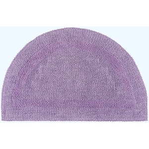 Luxury Reversible Semi Circle Bath Mat - Lilac by Homescapes