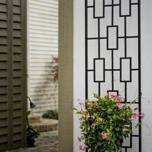 Contemporary Staggered Rectangles Trellis - Steel by Primrose