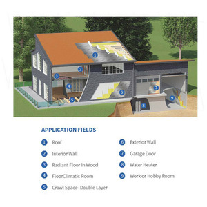 Aluminum Foil Insulation Roll Reflective Single Bubble - Silver / 8.4m by Livingandhome