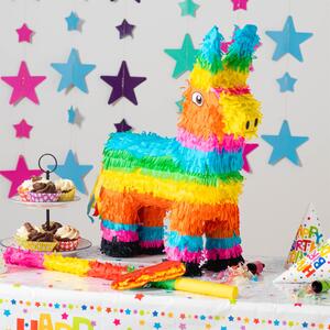 Donkey Cardboard Pinata, Stick and Blindfold Set - Multi by Fax Potato