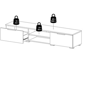 Match 2-Drawer 2-Shelf TV Unit - Black