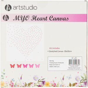 Make Your Own Heart Canvas - Pink by Arts studio