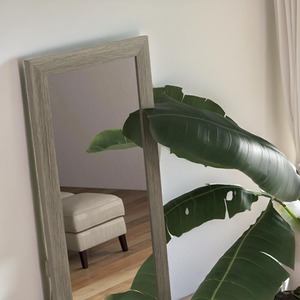 Rustic Full Length Mirror Freestanding Or Hanging - Grey by Pirlo Plush