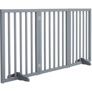 WhiskerJoy Wooden Foldable Pet Gate - Grey / 139cm by WhiskerJoy