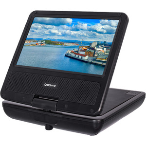 7 inch Portable DVD Player with Swivel Screen - Black by Groov-e
