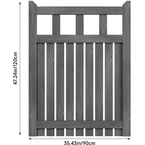 Spruce Wood Garden Fence Gate with Raised Sides by Livingandhome