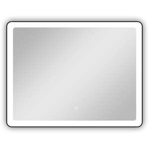 Bathroom Mirror with LED Lights, Black Frame, Rectangle by AicaBathroom