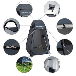 SONGMICS Portable Pop Up Privacy Tent - Grey by SONGMICS