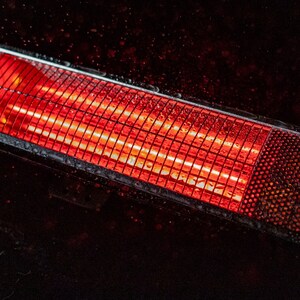 3kW Dual Electric Patio Heater IP44 Remote Control - Black by Primrose