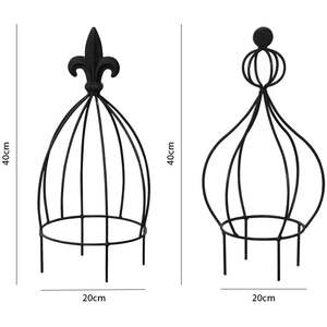 Plant Pot Topiary Crown Design - Black by Garden Pride