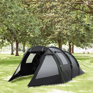 Outsunny Camping Tent with 2 Rooms for 3-4 Persons by Outsunny