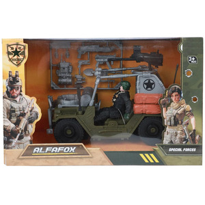 Kids Military Jeep with Accessories and Military Soldier Toy - Multicolour by UMKYTOYS