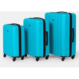 3 Piece Set Of Suitcase Travel Luggage - Sea Blue by OHS