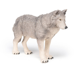 PAPO Large Figurines Large Wolf Toy Figure - Grey by PAPO