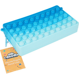 Silicone Popper Pencil Case - Blue by i-doodle