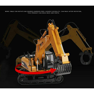 Remote Control Excavator Timber Grabber - Yellow by Big Daddy