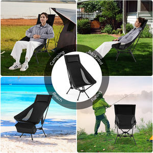 Outdoor Camping Chair - Black by Costway