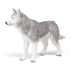 PAPO Dog and Cat Companions Siberian Husky Toy Figure - 54035 - Grey by PAPO