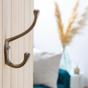 30x140mm Narrow Hat Coat Hook - Raw by Hammer and Tongs