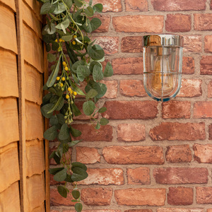 Fanar Industrial Chrome Bathroom Wall Light - Chrome by ValueLights