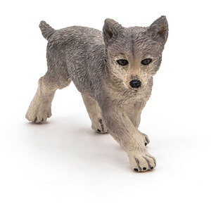 PAPO Wild Animal Kingdom Wolf Cub Toy Figure - Grey by PAPO