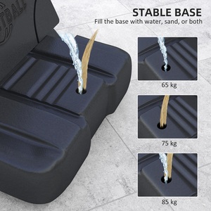 2.45-3.05m Adjustable Basketball Hoop and Stand with Wheels - Red by SPORTNOW