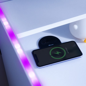 X Rocker Electra Gaming Desk with Wireless Charging and NEO Motion - WHITE by X Rocker