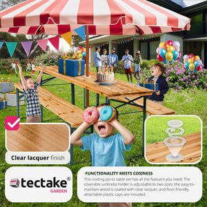 Picnic Bench Set - Brown by tectake