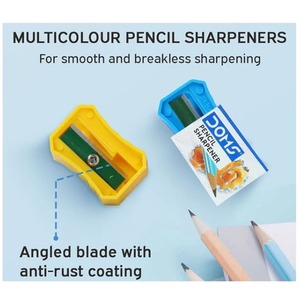 Pencil Sharpeners Pack of 20 - Multi Colour by Dom's