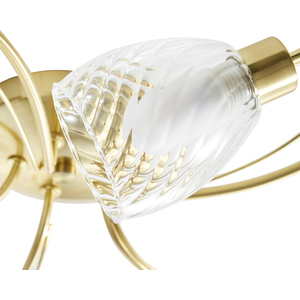 Cora 5 Light Bathroom Tangle Flush Ceiling Light - Satin Brass by Litecraft