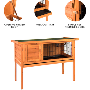 Single Wooden Pet Hutch - Wood by Vida Designs