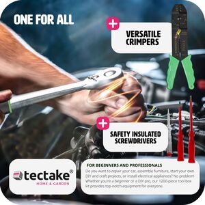 Tool Box Trolley 1200 Pcs - Black by tectake