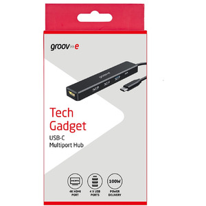 Multiport Hub USB-C to 5 Ports - Black by Groov-e