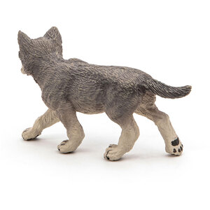 PAPO Wild Animal Kingdom Wolf Cub Toy Figure - Grey by PAPO