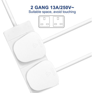 2 Way Extension Leads - White / 2m by ExtraStar