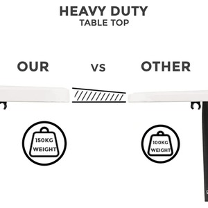 6ft Camping Table Heavy Duty Waterproof Foldable Portable Outdoor - White