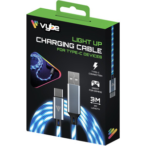 Light Up Charging Cable for Type-C Devices - Blue by Vybe