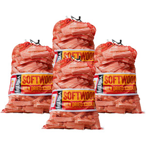 Netted Natural Kindling Wood Sticks - Natural / 4 by Warma