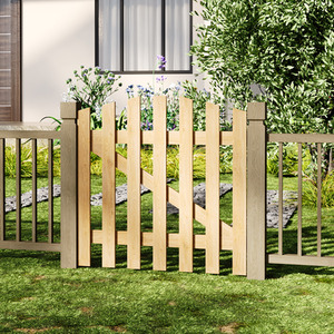 Solid Wood Garden Gate with Z-Shaped Structure by Livingandhome